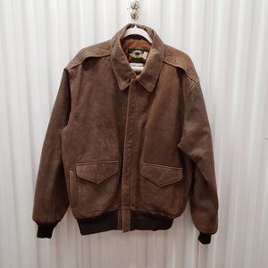 Vintage Cooper A2 Brown Leather Zip-up Jacket L